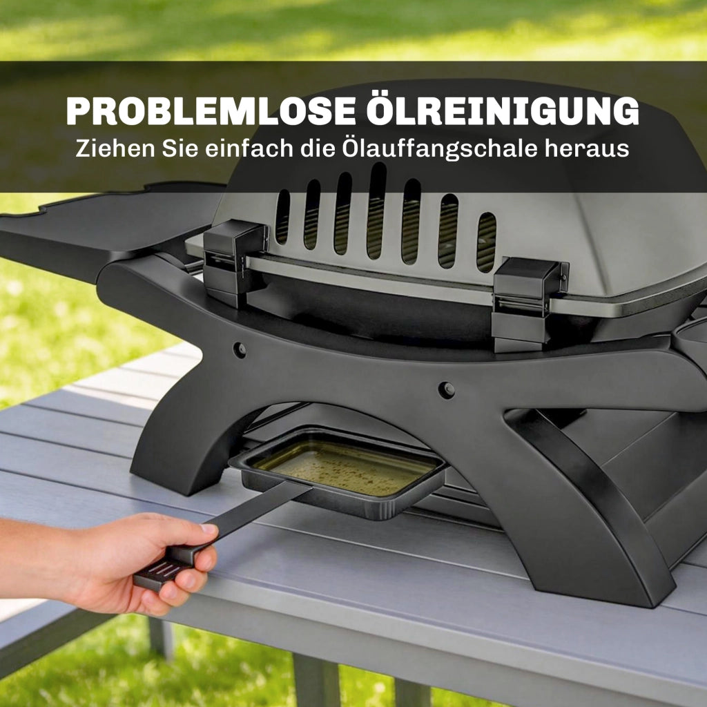Grill a gas 3.3 KW ¨C zephmum ¨C Griglia in ghisa pieghevole con tavolini laterali