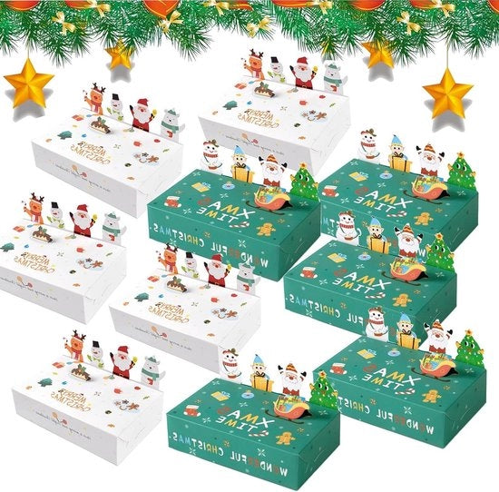 Dose di Regali di Natale - 20 pezzi - Scatola di Regali per Biscotti Natalizi e Caramelle