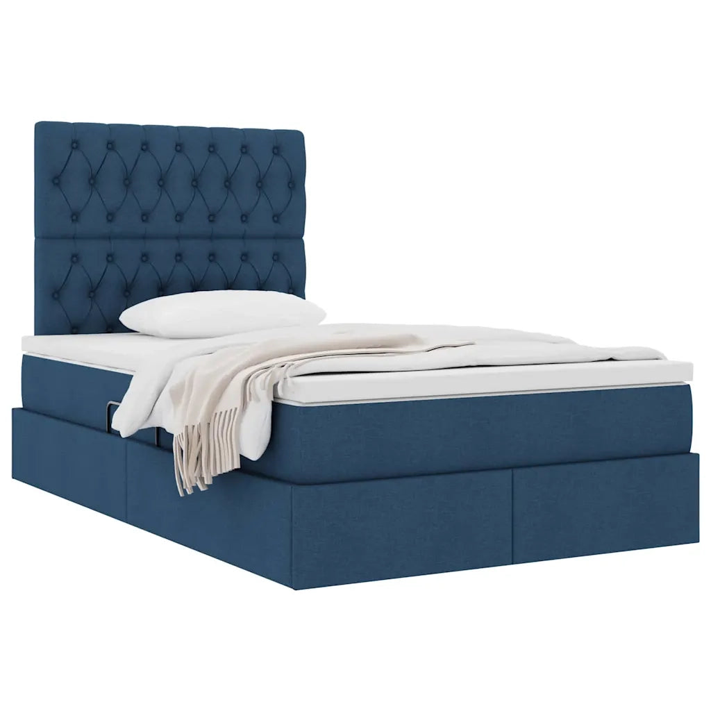 Letto con contenitore e materasso Blu 120 x 200 cm Poliestere 3371840