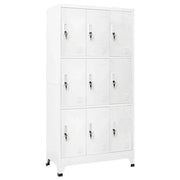 Armadietto con 9 scomparti per spogliatoio ufficio 90 x 45 x 180 cm acciaio grigio 02_0045824