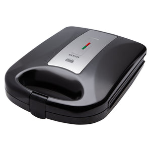 SOGO Sandwich Maker 4 Fette 1200W, Piatti Triangolari Antiaderenti, Design Moderno, Termoregolazione Automatica, Sicurezza e Piedini Antiscivolo