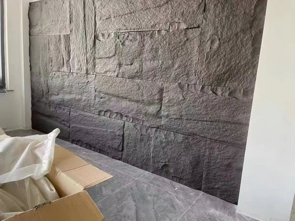 Kit 10 Pannelli Decorativi  Slate Rockstone in Poliuretano - Effetto Roccia 3D - 120x60x3 cm