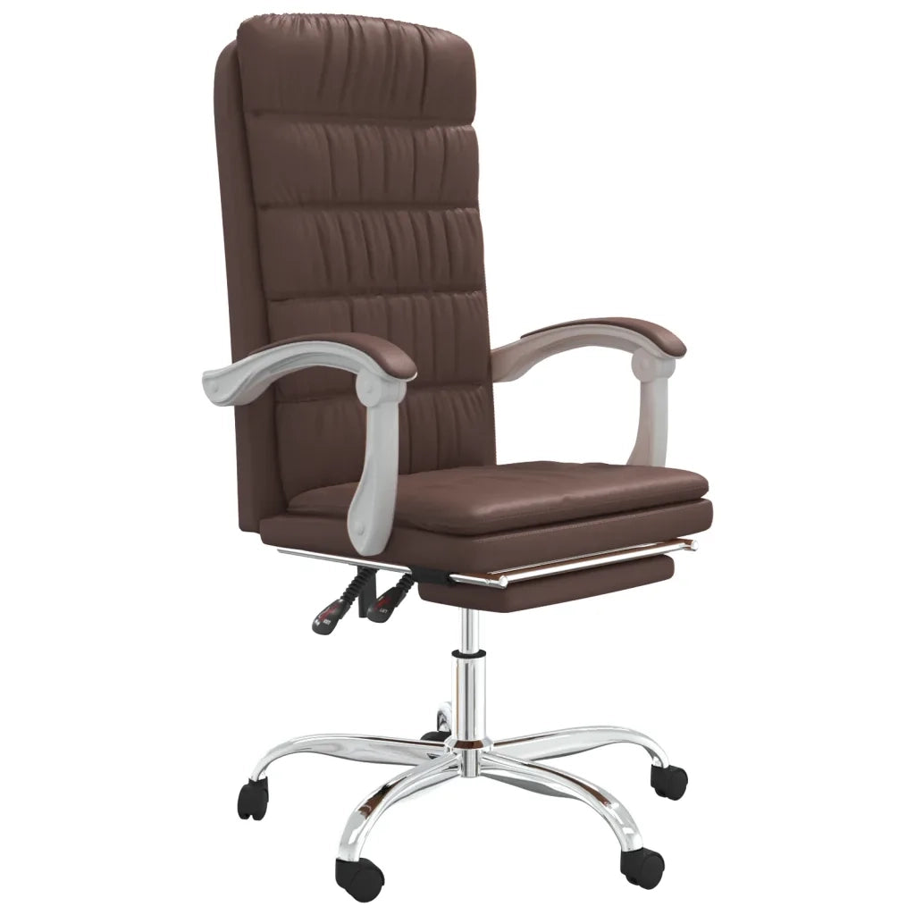 Poltrona da Ufficio Reclinabile Marrone in Similpelle cod mxl 34059