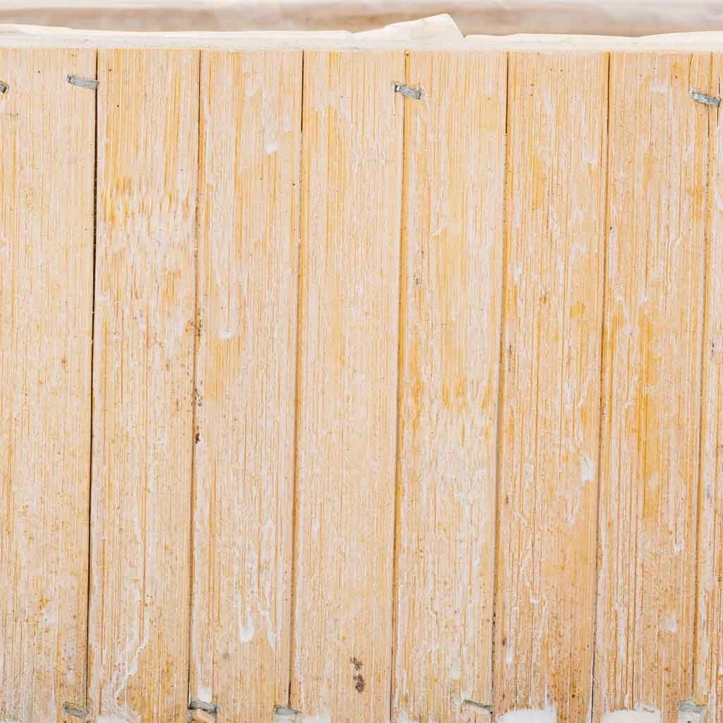 Cesto rettangolare in legno marrone 40,5x14,5x11h