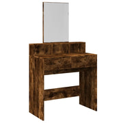 Toeletta | Tavolo da Trucco con Specchio Rovere Fumo 80x41x144,5 cm