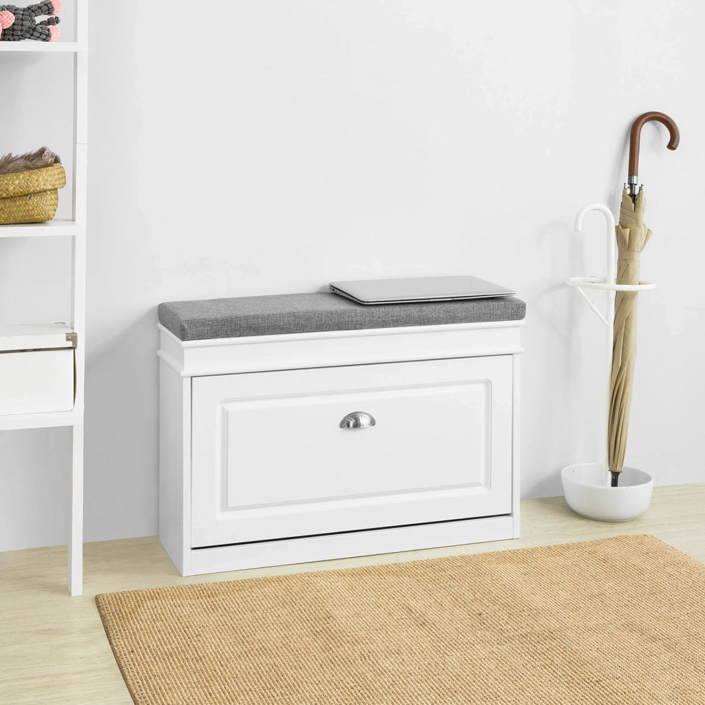 Mobili per Scarpe Serie Scarpiere 1 anta 1 cuscino 75x24x51cm bianco FSR82-L-W