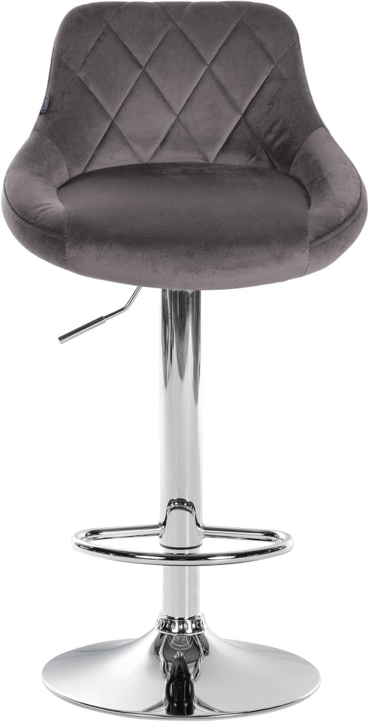 2er Set Barhocker Lazio Samt chrom