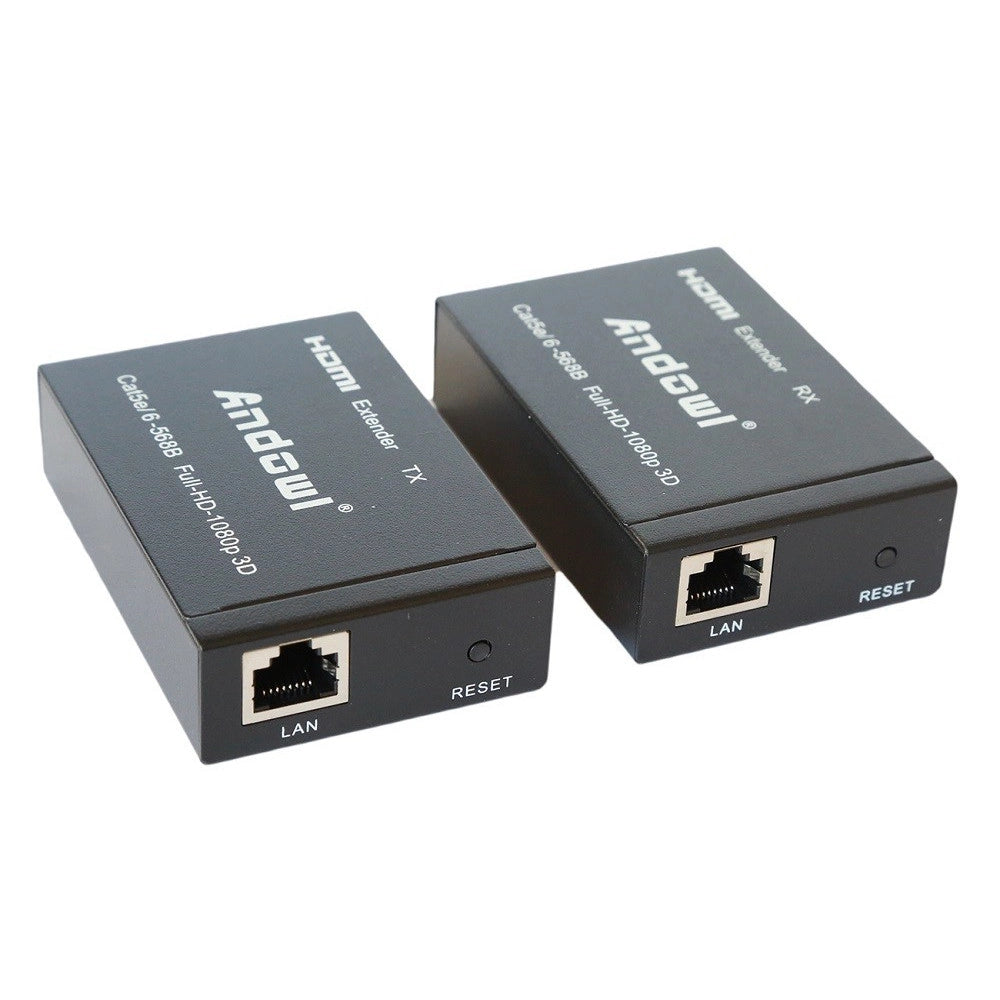 Trade Shop - Hdmi Extender Ethernet Cavo Di Rete Lan Over Cat5e Cat6 60 Metri Hdmi 3d 1080p -