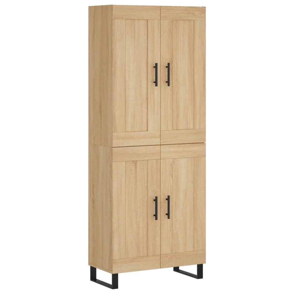 Credenza-Buffet-Armadio da cucina Rovere Sonoma 69,5x34x180 cm in Legno Multistrato 937441