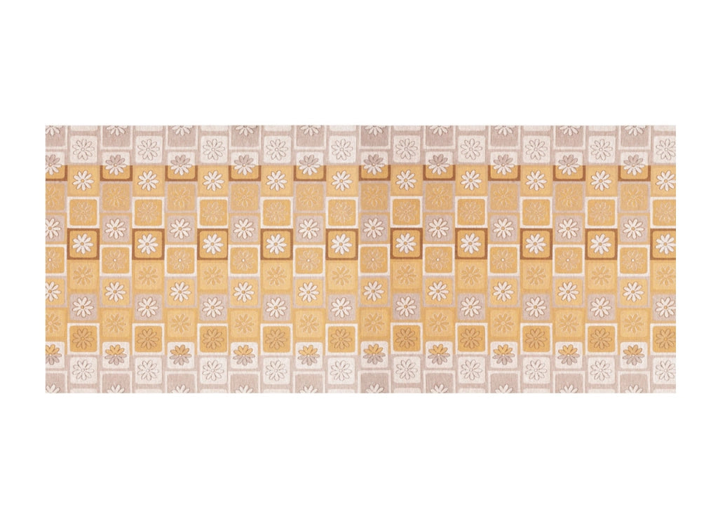 Tappeto Passatoia Tessuto Jacquard Linea Emozioni Dis Floreale Frizzy Giallo - 57x500 - Giallo
