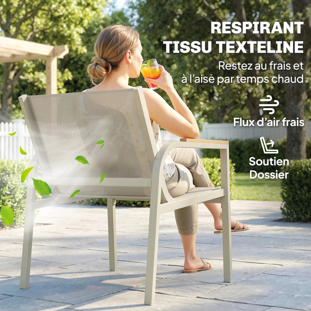 Set da giardino con divano 2 posti, 2 poltrone e tavolo basso in vetro temperato ¨C zephmum ¨C verde