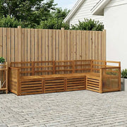Set divano sezionale 4 pcs Naturale Legno di Acacia Massello