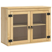 Mobile moderno con ripiano rettangolare 80 x 32 x 60 cm ampio spazio di archiviazione pino massiccio color miele 02_0058893