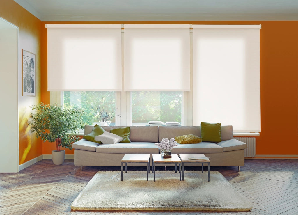 VIEWTEX Tenda a rullo Traslucida Ecofuture (100% tessuto riciclato) Bianco 75 X 190cm - Made in Europe - 5 anni di garanzia