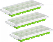 Set a 4 pezzi - forme di ghiaccio con coperchio - Forme di ghiaccio lussuose - Scatola per cubetti di ghiaccio - 12 cubetti di ghiaccio - Forma decorativa per cubetti di ghiaccio - Cocktail - sicuro per alimenti silicone - 24,5*10,5cm