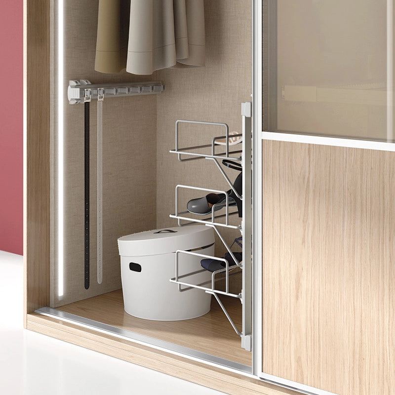 Cassetto metallico per armadi e cabine armadio Quartz, 740 (M90), Acciaio, Titanio