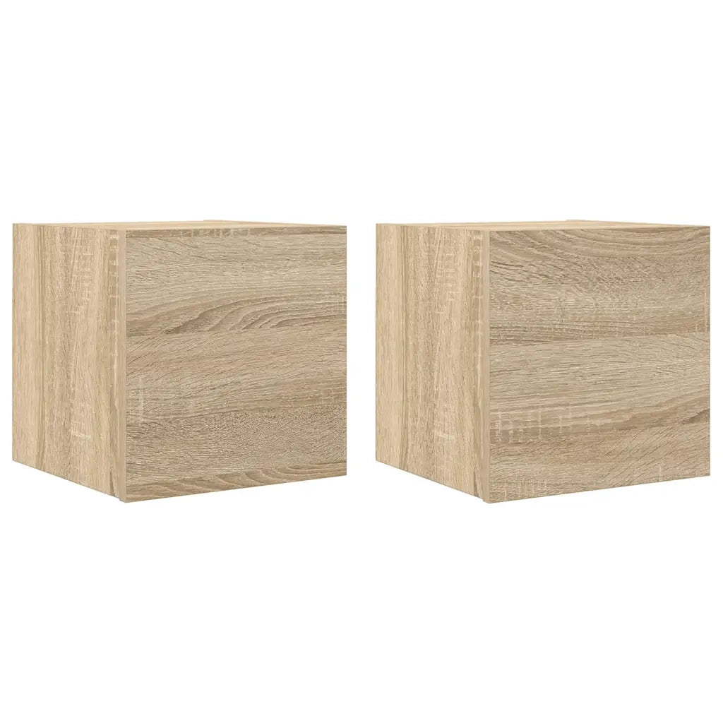 Armadietti a Parete per TV 2 pz Rovere Sonoma 30,5x30x30 cm cod mxl 16031