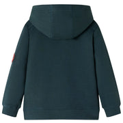 Felpa con Cappuccio per Bambini Verde Scuro 116 12906