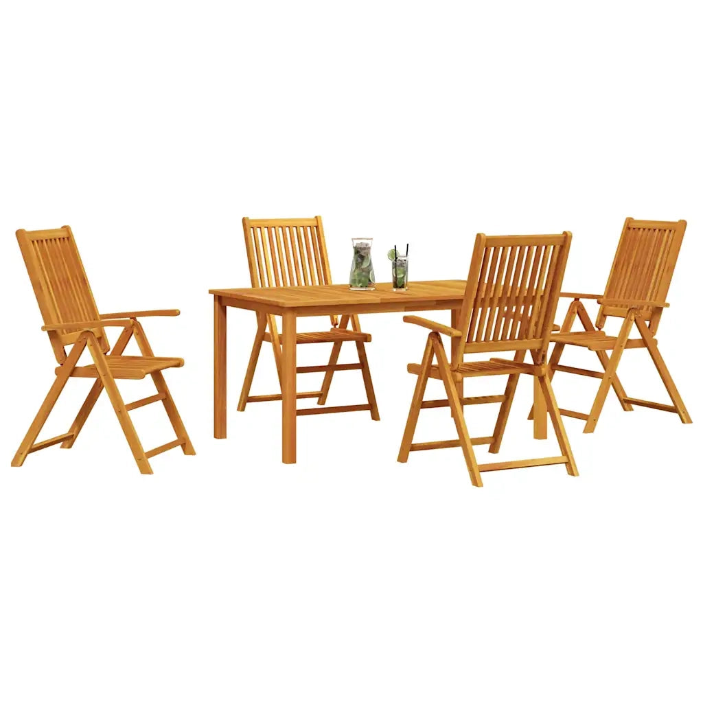 Set da Pranzo per Giardino 5 pcs Marrone