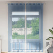Tende in Voile con Occhielli 2 pz Blu Reale 4102118