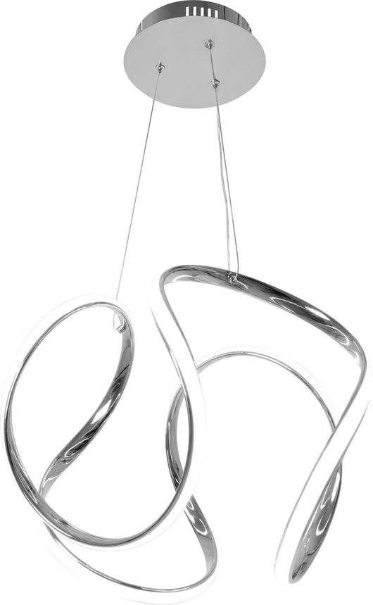 Lampada Da Soffitto Pensile Moderno Led Gold + Pilot Cromo App386-cp