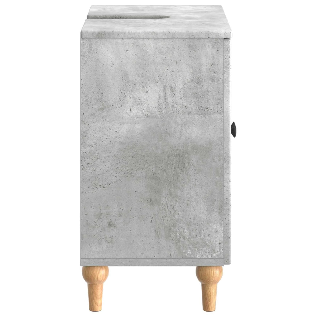 Armadio per Lavabo da Bagno ALKMAAR Grigio Cemento 896128