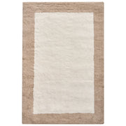 Tappeto da bagno moderno in cotone rettangolare 60 x 90 cm con motivo decorativo Accessori da bagno marrone e beige