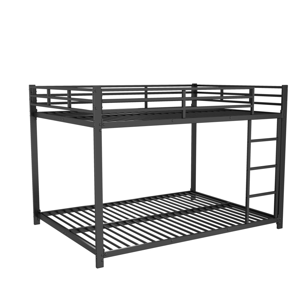 Letto a castello 140x200 cm; struttura salvaspazio; metallo; nero