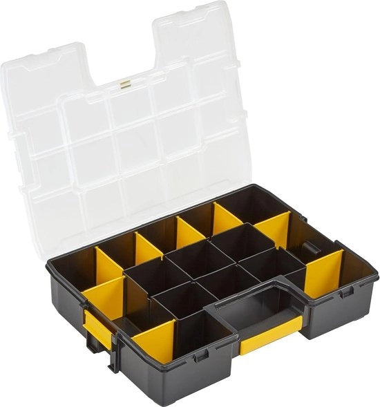 Organizzatore di attrezzi 43 x 9 x 33 cm Divisori interni regolabili fino a 1024 configurazioni Coperchio antiscivolo e chiusura ermetica