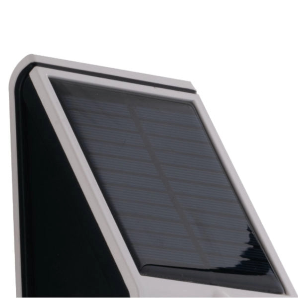 APPLIQUE LED OPEN BIANCA 3W 300LM 4000K CON PANNELLO SOLARE E SENSORE IP54 9,5X8,6X18,8CM