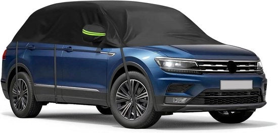 Copertura per Auto Impermeabile per VW Tiguan (SWB) 2007-2018/2016-2023 Copertura a Metà Garage Antiaerea Tutti i Climi Resistenti alle Radiazioni UV Copertura per Garage Intero contro Pioggia e Sole