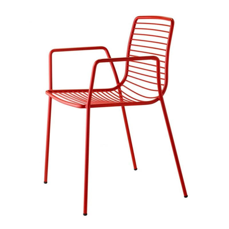 Sedia da esterno SUMMER con braccioli by Scab - Sedia Da Esterno Summer Con Braccioli By Scab Colore Antracite Colore: Mattone