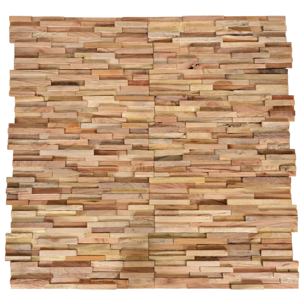 Pannelli per Pareti 10 pz 1,08 mÂ² in Legno Massello di Teakcod mxl 97256