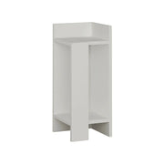 Comodino Germana, Comò basso, Tavolino da notte, Mensola da letto, 25x27h60 cm, Bianco
