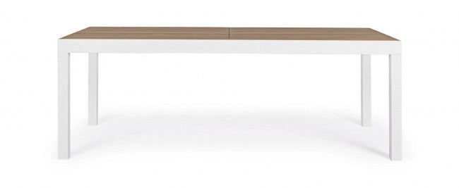 Tavolo Allungabile Elias 200-300x95 cm Bianco in Alluminio