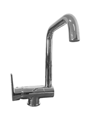 Miscelatore per lavello sottofinestra abbattibile completo