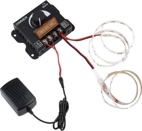 Pannello di controllo di illuminazione LED PWM a 12V/24V DC 30A con interruttore a on/off e case metallico per illuminazione LED a strisce 5050, 3538, 5630