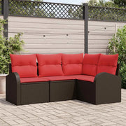 Set Divano da Giardino Marrone polyrattan 3346024