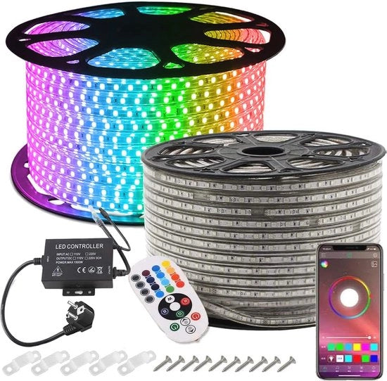 Fascia LED RGB Acquatica con Controllo Bluetooth per Decorazione Casa e Giardino, IP65, 50M 

Specifica tecnica: IP65