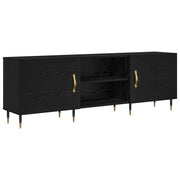 Mobile TV | Armadietto TV | Mobile Porta TV Rovere nero 150 x 30 x 50 cm Legno multistrato