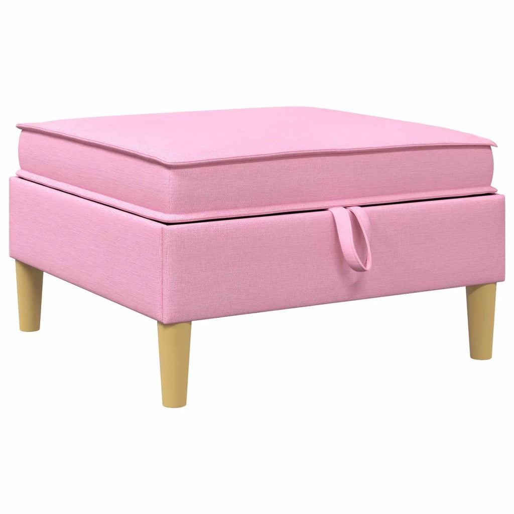 Set di mobili per il soggiorno con cuscino 5 pcs Rosa Tessuto 3413726