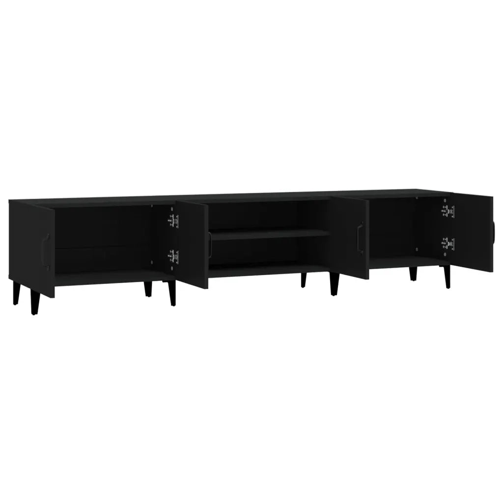 Mobile Porta TV Nero 180x31,5x40 cm in Legno Multistrato 816265