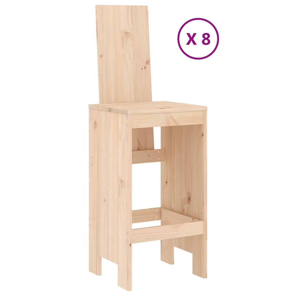 Set Bar da Giardino 9 pz in Legno Massello di Pino 3157787