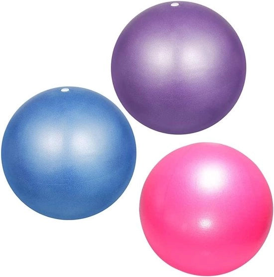 Ballo per Pilates e yoga mini con setole gonfiabili (blu rosa viola) per allenamento core e fisioterapia
