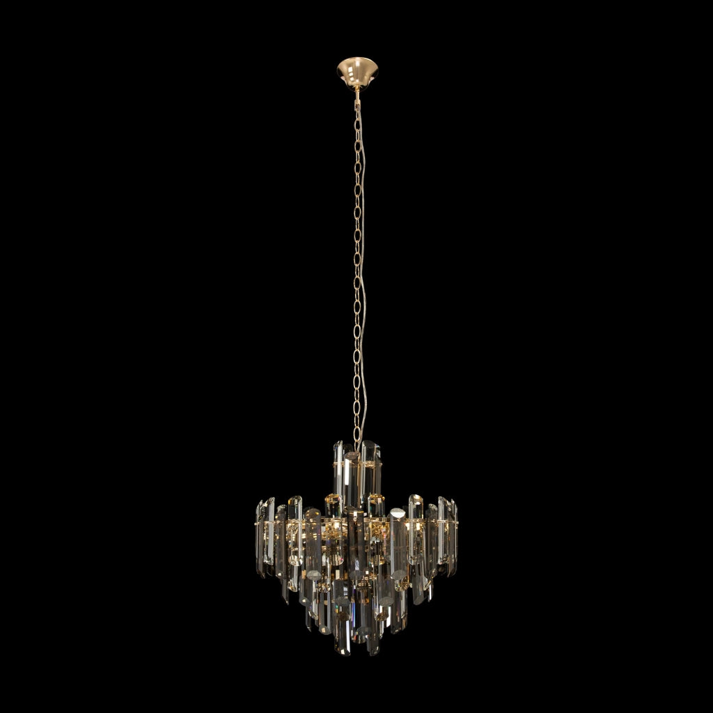 Maytoni Lampadario Contemporaneo Flare 6 luci E14 oro metallo vetro