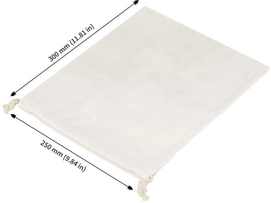 Set di 15 sacchetti in cotone - 25 x 30 cm - contenitori di conservazione - regali - tasche per allenamento - cinturino - tessuto in cotone duraturo - contenitori per conservazione