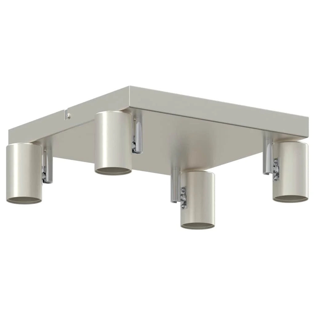 Faretto da soffitto moderno orientabile 26,5 x 26 x 11,5 cm interno chic finitura in metallo nichel opaco 02_0058296