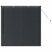 Tendaggi a Veneziana | Tenda a lamelle Nero 130 x 135 cm Alluminio