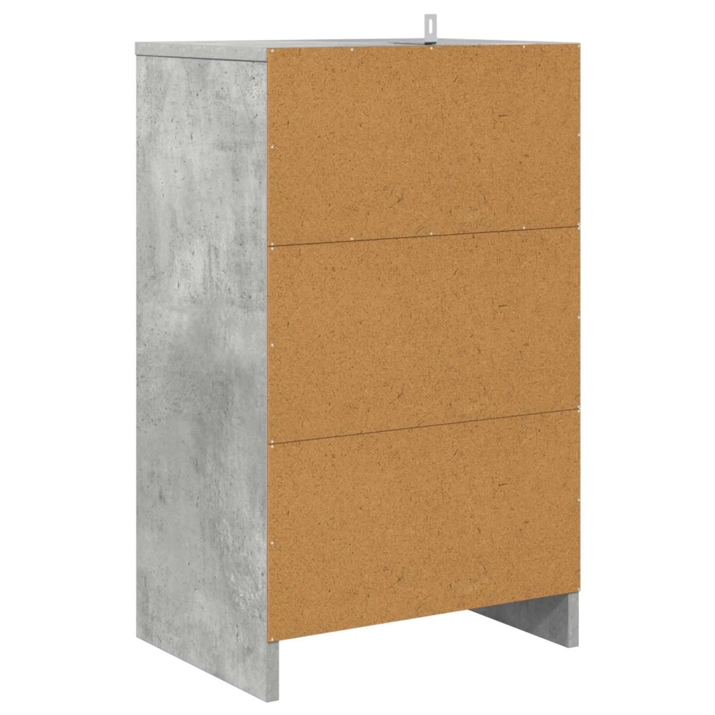 Comodini con cassetto 2 pcs Grigio cemento 40 x 30 x 467 cm 888914