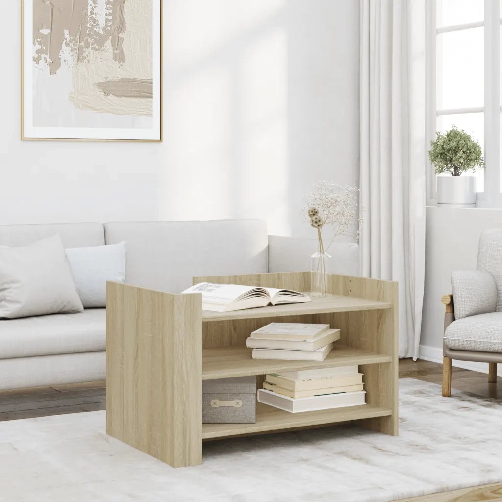 vidaXL Tavolino da Salotto Rovere Sonoma 80x50x50 cm Legno Multistrato
